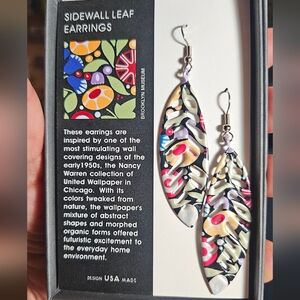Brooklyn Museum Sidewall Leaf Earrings - Multicolor